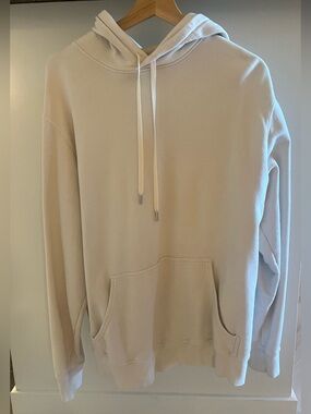 Sunspel Loopback Cream Hoodie